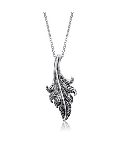 Feather Silver Necklace SPE-3628